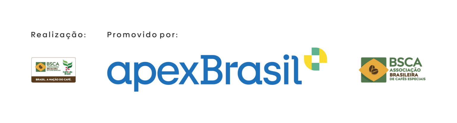 Realização BSCA + Cafés do Brasil · Promoção ApexBrasil